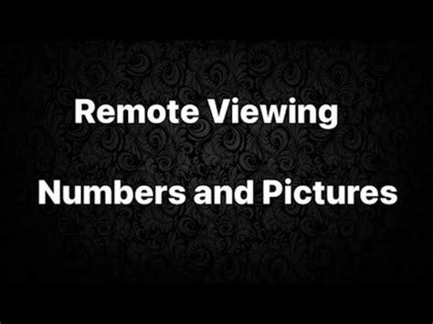 remote viewing numbers.